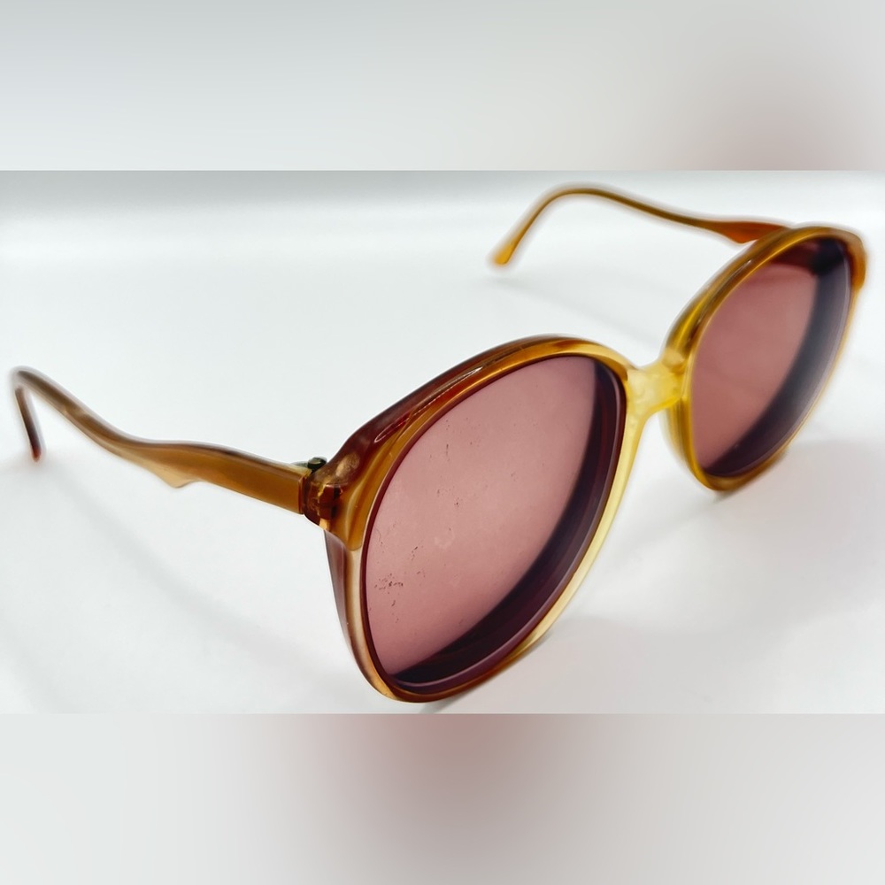 Vintage L’AMY Brown Round Sunglasses Frames Only